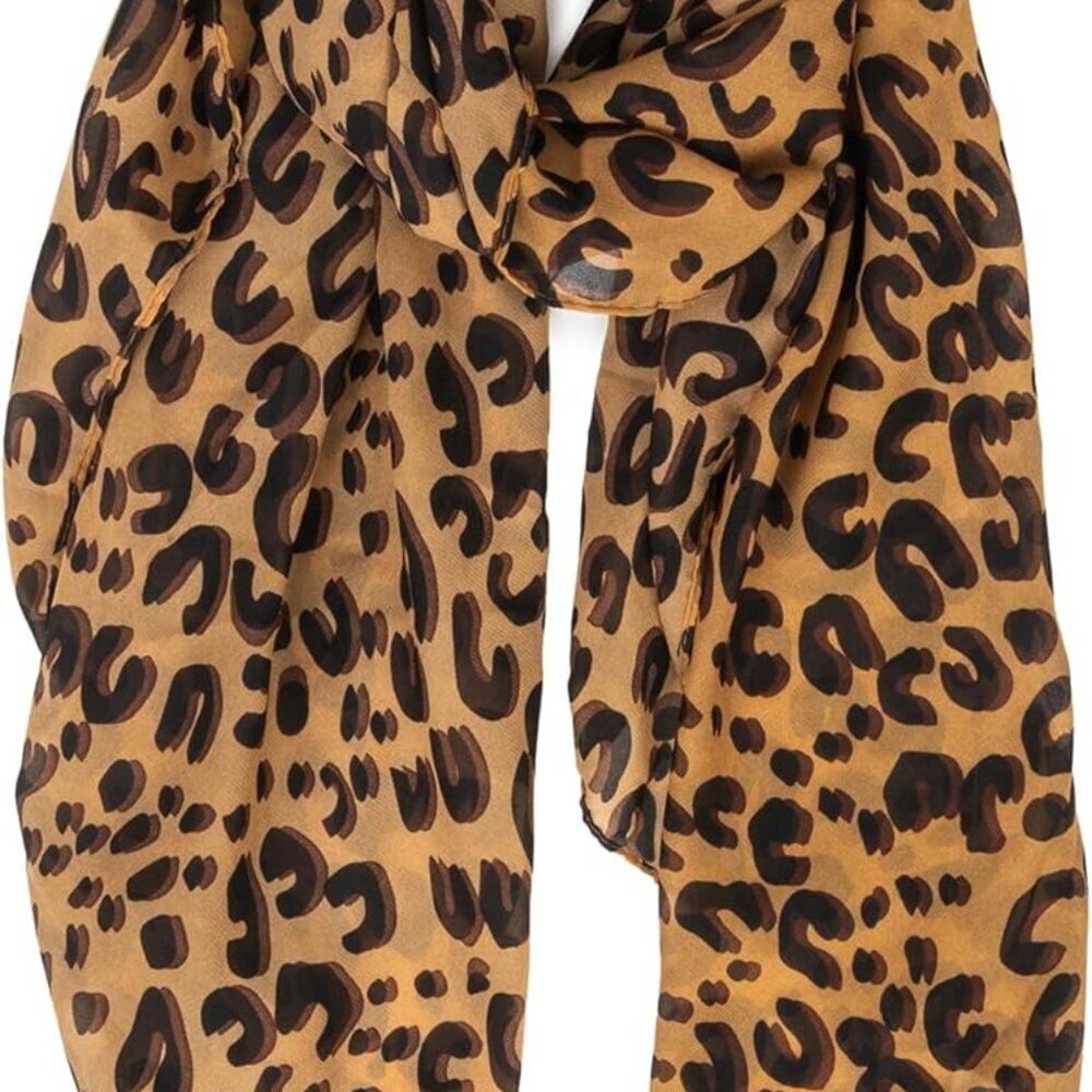 Luxurious Lightweight Leopard Print Scarf - 61" x 28.3" Perfect for All Seasons